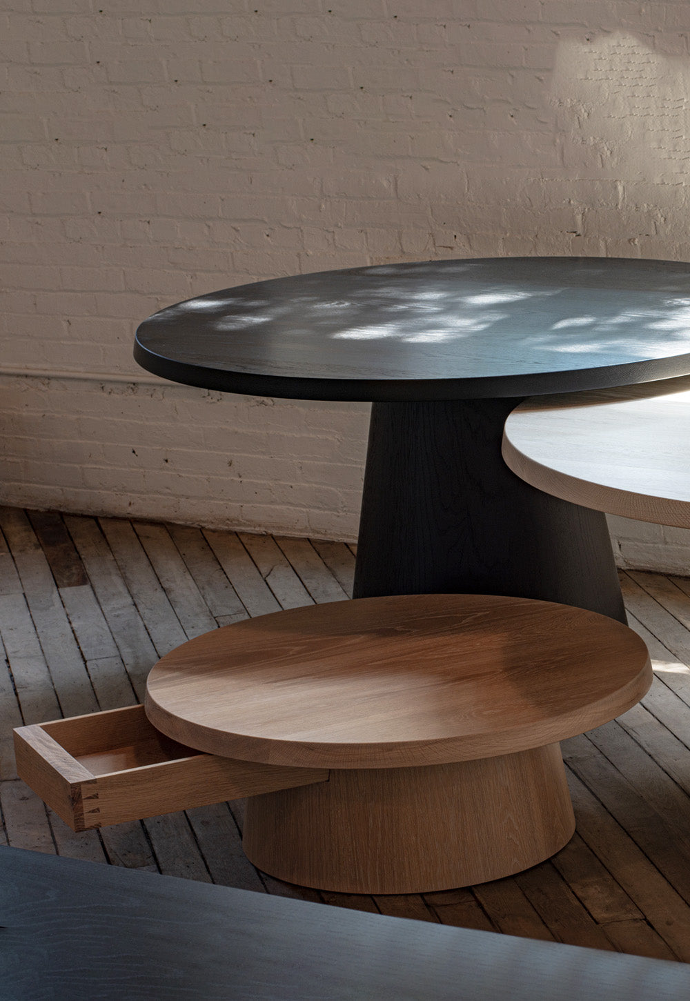 Stave Coffee Table with Drawer